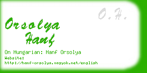 orsolya hanf business card